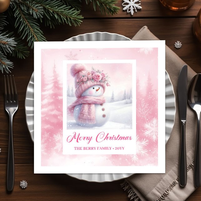 Servilleta De Papel Classic Pinkmas Cozy Winter Forest Kids Gift Xmas (Classic Pinkmas Cozy Winter Forest Kids Gift Christmas Napkins

)