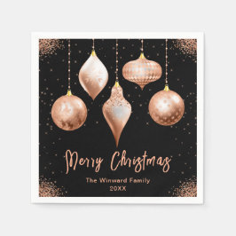 Servilleta De Papel Classic Rose Gold Ornament Christmas