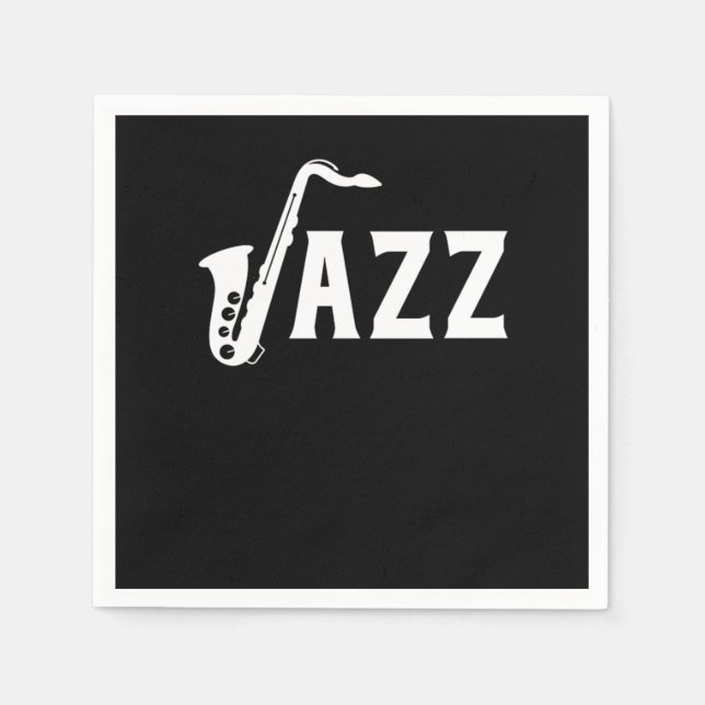 Servilleta De Papel Classic Saxophone Music Jazz Band Lovers Gifts (Anverso)