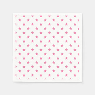 Servilleta De Papel Classic Stars Fuchsia Pink - White