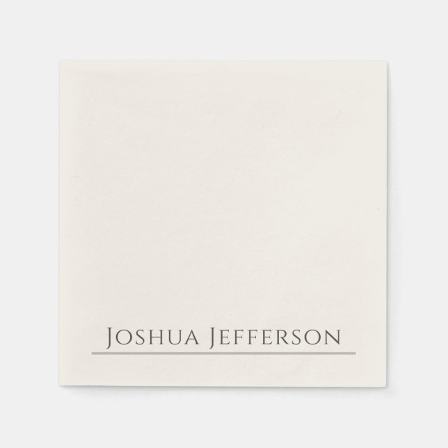 Servilleta De Papel Classical Professional Creative Plain Black White (Anverso)