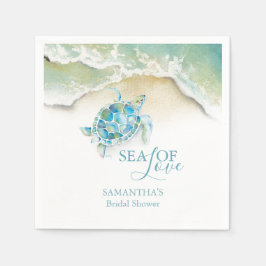 Servilleta De Papel Classy Beach Bridal Shower Napkins