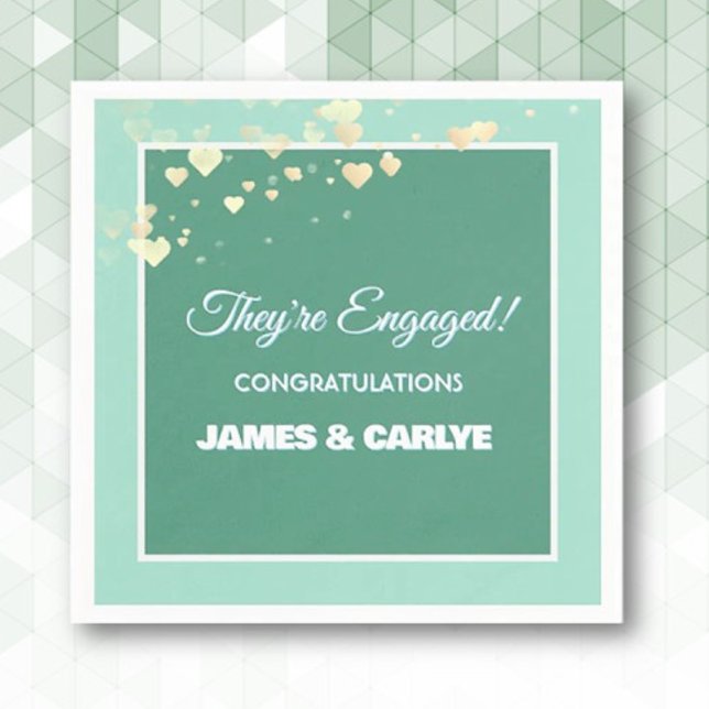 Servilleta De Papel Classy, Custom Engagement Congrats  (Subido por el creador)