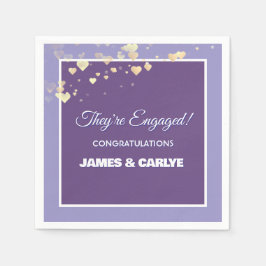 Servilleta De Papel Classy, Custom Engagement Congrats 