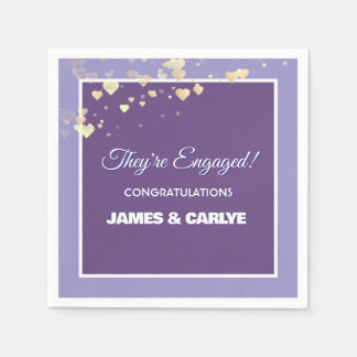 Servilleta De Papel Classy, Custom Engagement Congrats 
