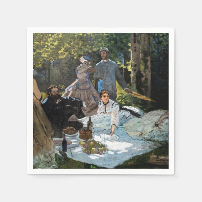 Servilleta De Papel Claude Monet - Almuerzo en la hierba, panel derech (Anverso)