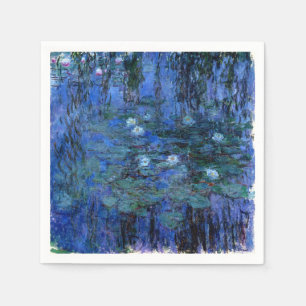 Servilleta De Papel Claude Monet Blue Water Lilies