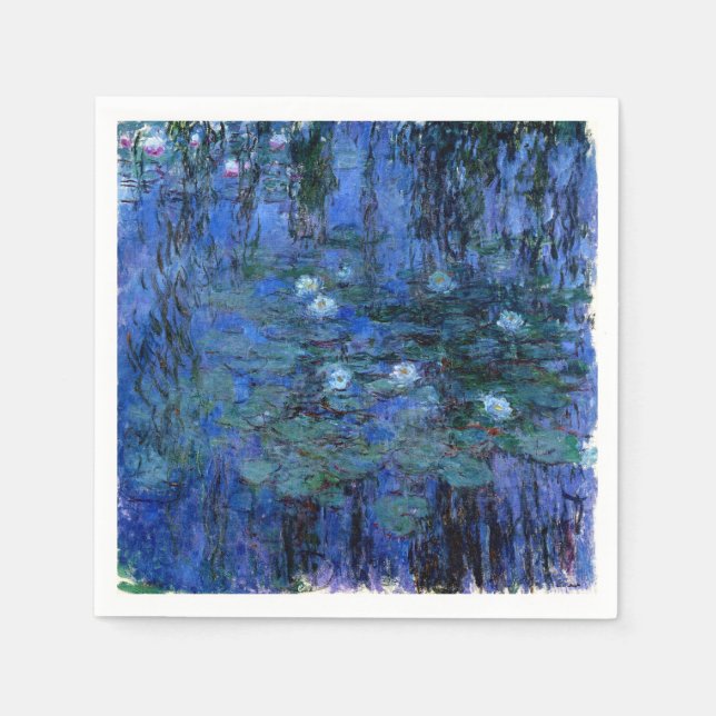 Servilleta De Papel Claude Monet Blue Water Lilies (Anverso)