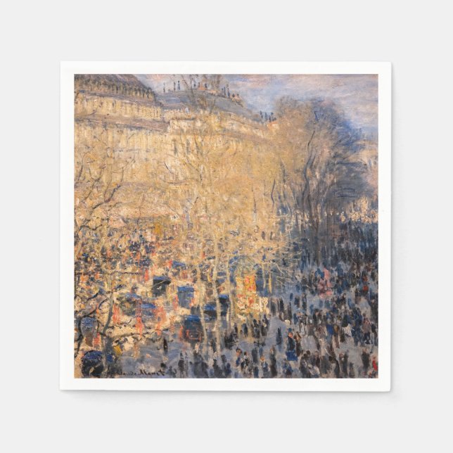 Servilleta De Papel Claude Monet - Boulevard des Capucines en París (Anverso)