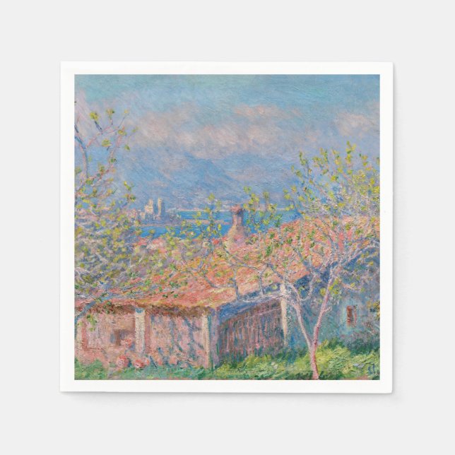 Servilleta De Papel Claude Monet - Casa de jardinero en Antibes (Anverso)