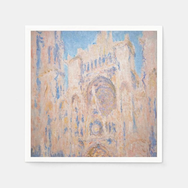 Servilleta De Papel Claude Monet - Catedral de Rouen al atardecer (Anverso)