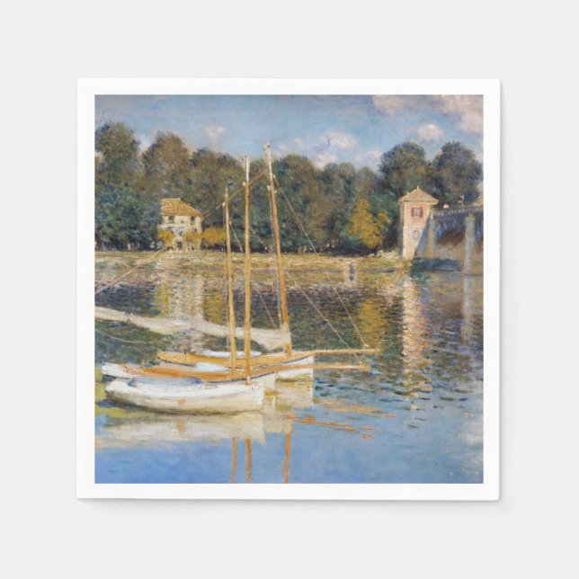 Servilleta De Papel Claude Monet - El puente argentino (Anverso)