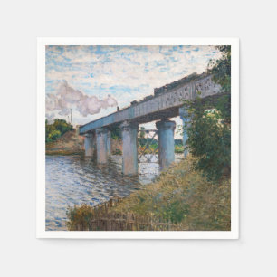 Servilleta De Papel Claude Monet - El puente ferroviario en Argenteuil