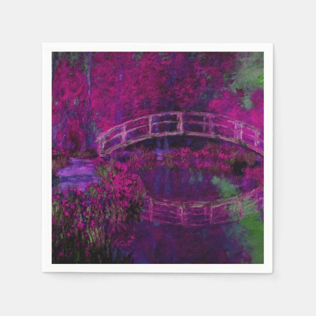 Servilleta De Papel Claude Monet El Puente Japanés púrpura (Anverso)