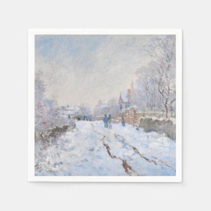 Servilleta De Papel Claude Monet - Escena de nieve en Argenteuil