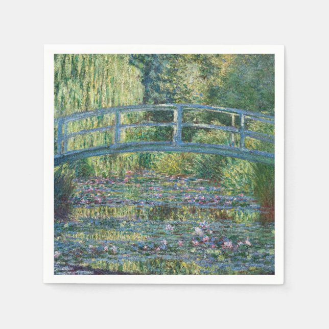 Servilleta De Papel Claude Monet - estanque de Lily del Agua, Armonía  (Anverso)