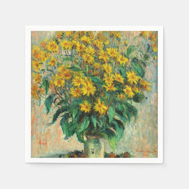 Servilleta De Papel Claude Monet - Flores de Tupinambo (Anverso)