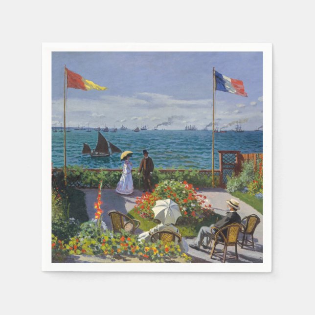 Servilleta De Papel Claude Monet - Jardín en Sainte-Adresse (Anverso)