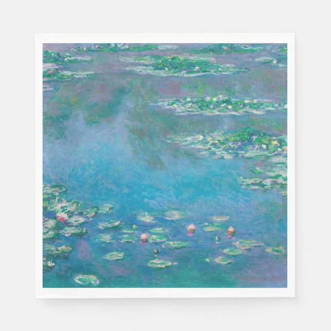 Servilleta De Papel Claude Monet. Lilies de agua. Impresionismo francé (Anverso)