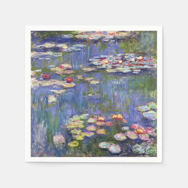 Servilleta De Papel Claude Monet - Lilies de agua / Nympheas (Anverso)
