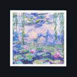 Servilleta De Papel Claude Monet - Lilies de agua / Nympheas 1919<br><div class="desc">Lilies de agua / Nympheas (W.1852) - Claude Monet,  Petróleo en lienzo,  1916-1919</div>