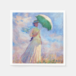 Servilleta De Papel Claude Monet - Mujer con Parasol a la derecha