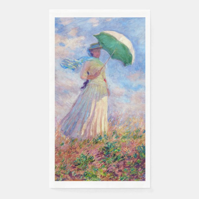 Servilleta De Papel Claude Monet - Mujer con Parasol a la derecha (Anverso)