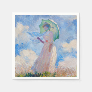 Servilleta De Papel Claude Monet - Mujer con Parasol a la izquierda