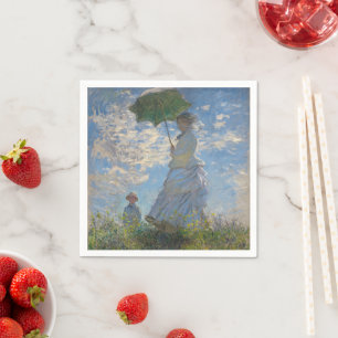 Servilleta De Papel Claude Monet Mujer con un Paraguas Arte Refinado