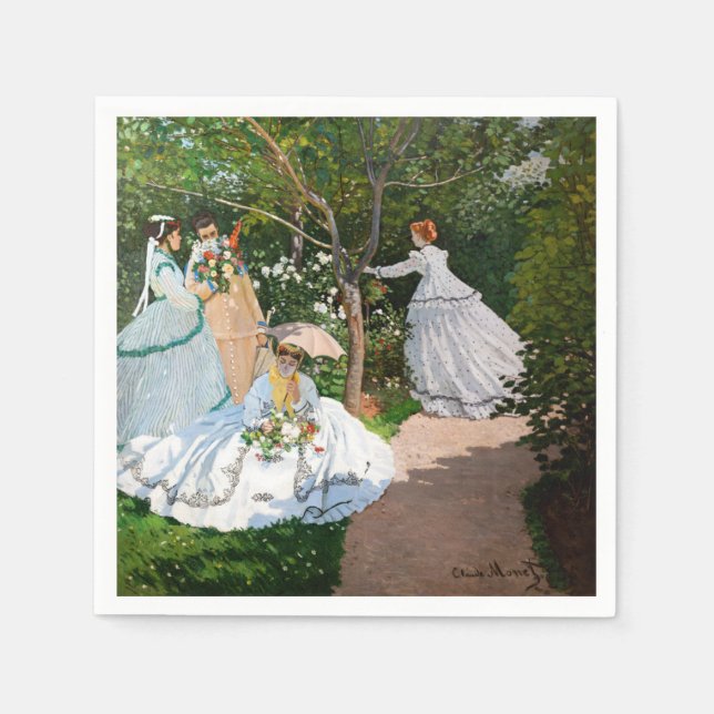 Servilleta De Papel Claude Monet - Mujeres en el jardín (Anverso)