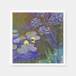 Servilleta De Papel Claude Monet Nenúfares Agapanthus Arte Vintage
