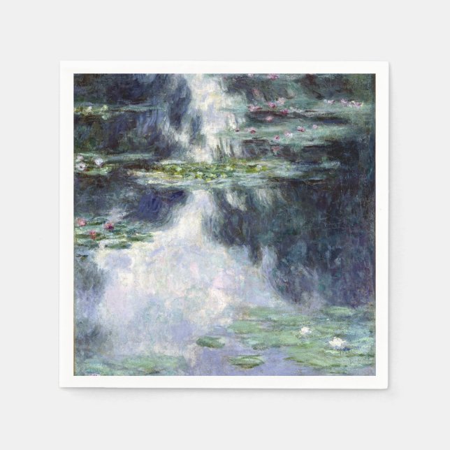 Servilleta De Papel Claude Monet Pond con Lirios de Agua (Anverso)