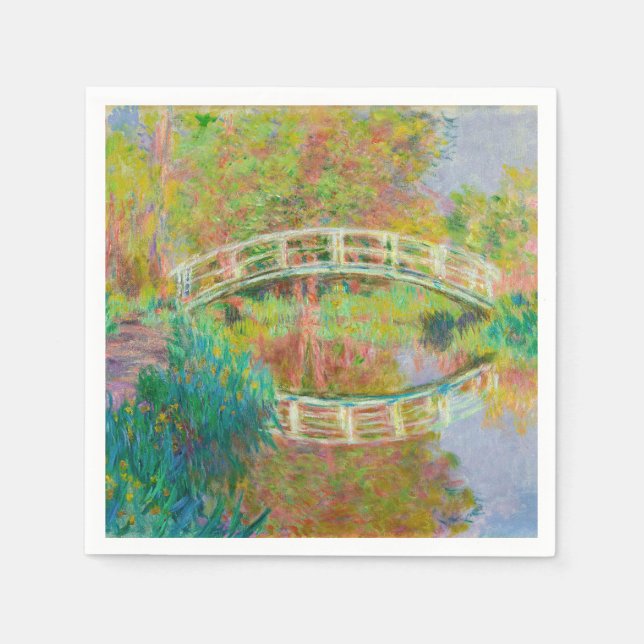 Servilleta De Papel Claude Monet - Puente de futbol japonés, Giverny (Anverso)