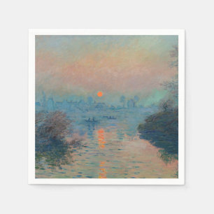 Servilleta De Papel Claude Monet - Puesta de sol en el Sena en Lavacou