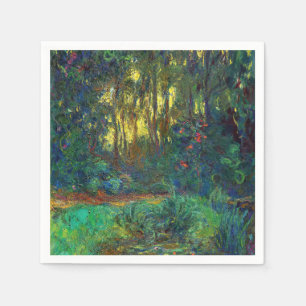 Servilleta De Papel Claude Monet - Rincón de un estanque con nenúfares