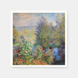Servilleta De Papel Claude Monet - Rincón del jardín en Montgeron