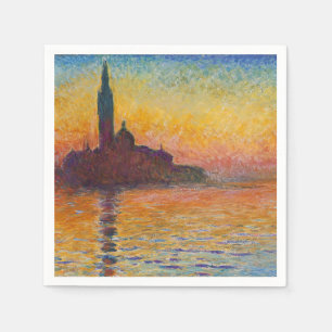 Servilleta De Papel Claude Monet - San Giorgio Maggiore al anochecer