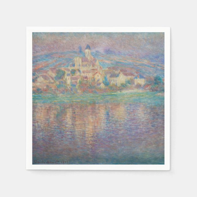 Servilleta De Papel Claude Monet - Vetheuil, atardecer (Anverso)