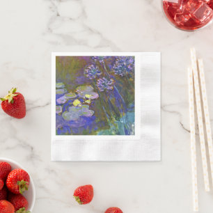 Servilleta De Papel Claude Monet Water Lilies Agapanthus