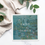 Servilleta De Papel Claude Monet Water Lilies Boda<br><div class="desc">Las servilletas con la pintura de Claude Monet Water Lilies.</div>