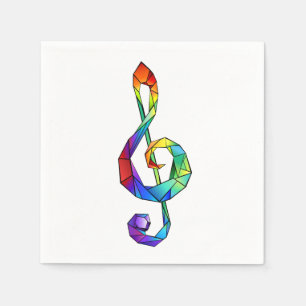 Servilleta De Papel Cláusula musical del arcoiris