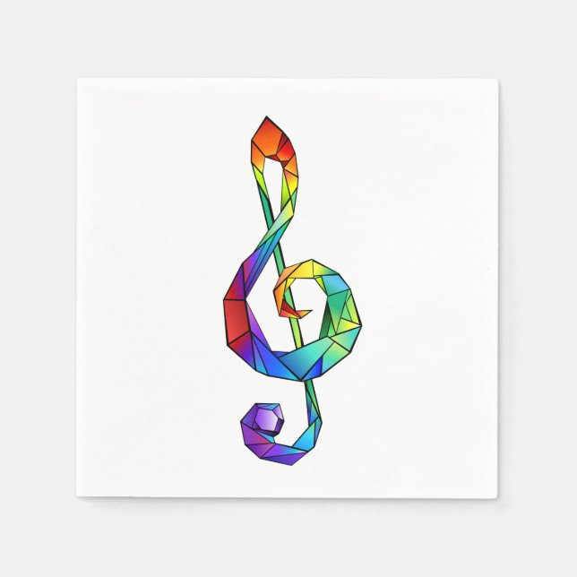Servilleta De Papel Cláusula musical del arcoiris (Anverso)