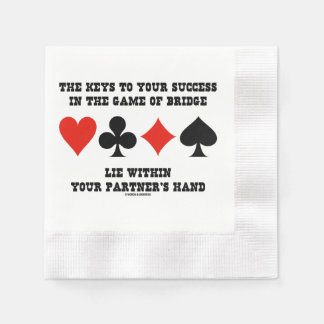 Servilleta De Papel Claves para tu éxito en el juego de Bridge están d
