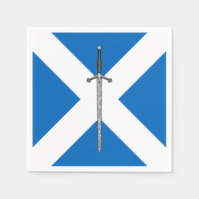 Servilleta De Papel Claymore y Saltire (Anverso)
