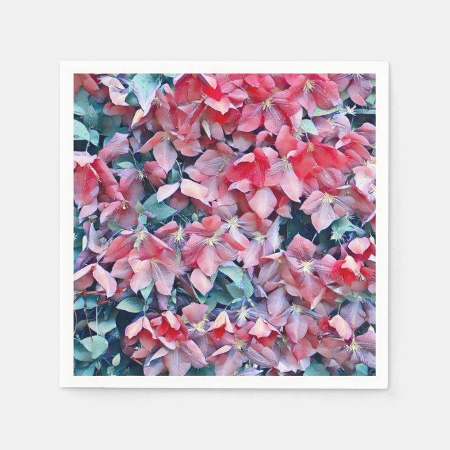 Servilleta De Papel Clematis Flowers (Anverso)