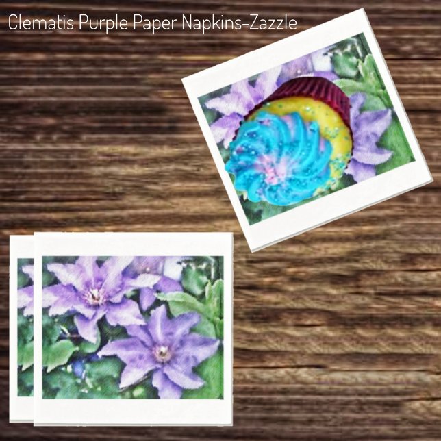 Servilleta De Papel Clematis Purple (Subido por el creador)