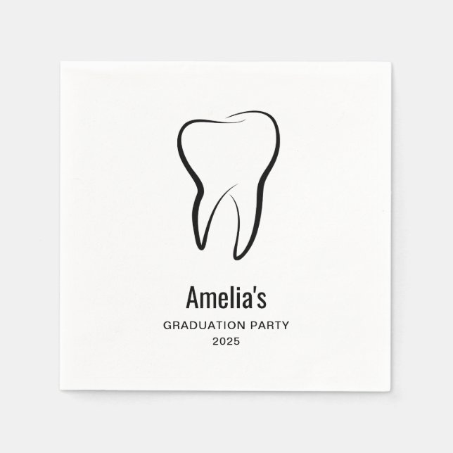 Servilleta De Papel Clínica Dental Dentistry Graduación Médica (Anverso)