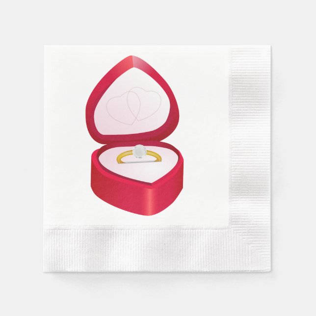 Servilleta De Papel Clipart de anillo de compromiso (Anverso)