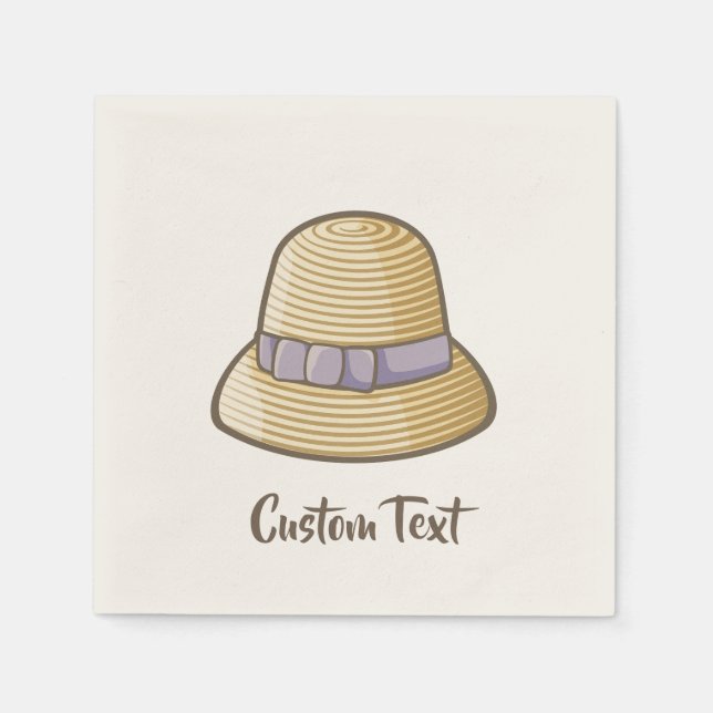 Servilleta De Papel Cloche Gorra Beige (Anverso)