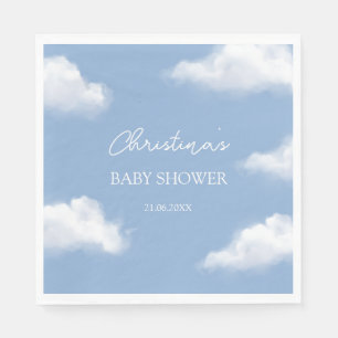 Servilleta De Papel Cloud 9 Blue Baby Shower Personalizado